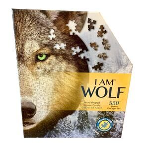 Madd Capp Wolf Jigsaw Puzzle I Am Wolf Head Shaped Border Poster Size 2021 NEW